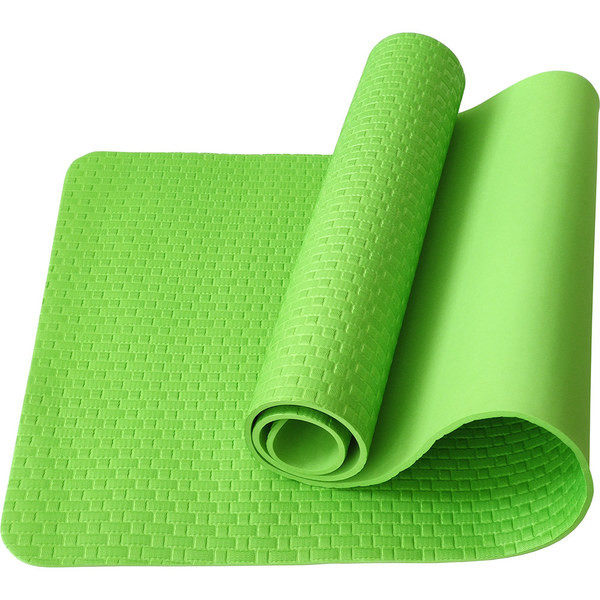 Коврик для йоги ЭВА 183*61*0,7 см (зеленый мрамор)