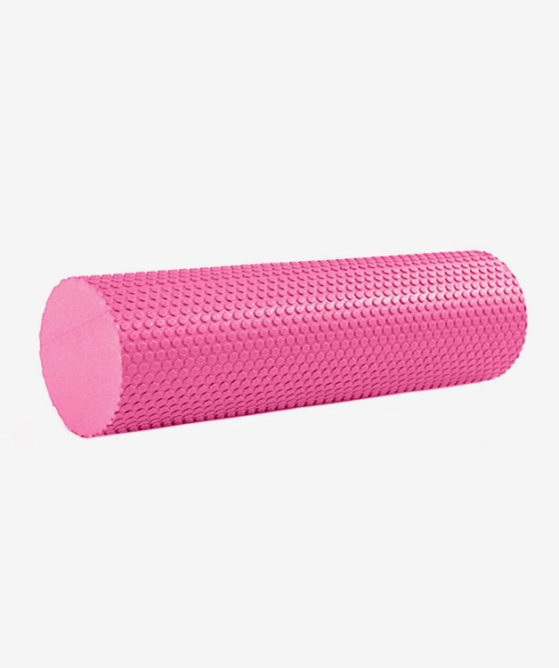Ролик для йоги и пилатеса розовый 60х15 см, ЭВА 