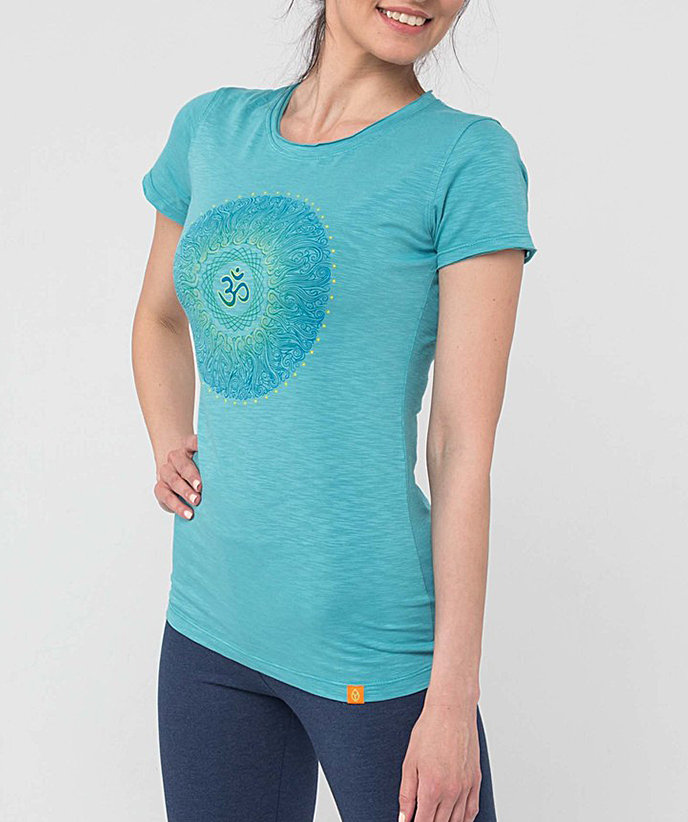 Женская футболка Cosmos ментоловая, YogaDress