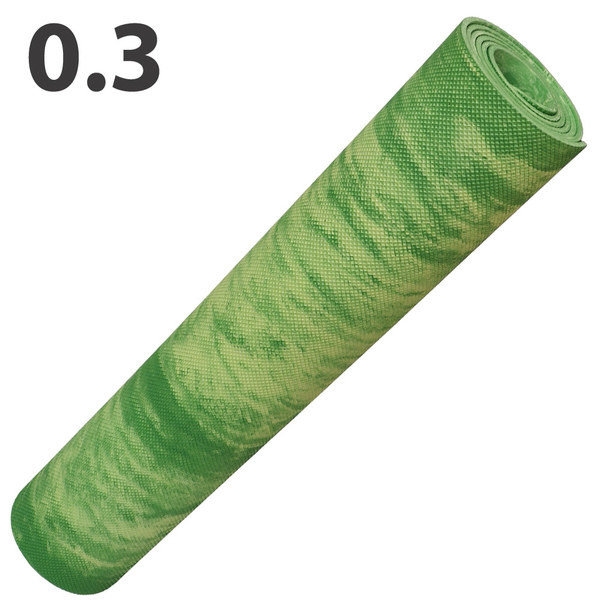 Коврик для йоги ЭВА 173*61*0,3 см (зеленый Мрамор)
