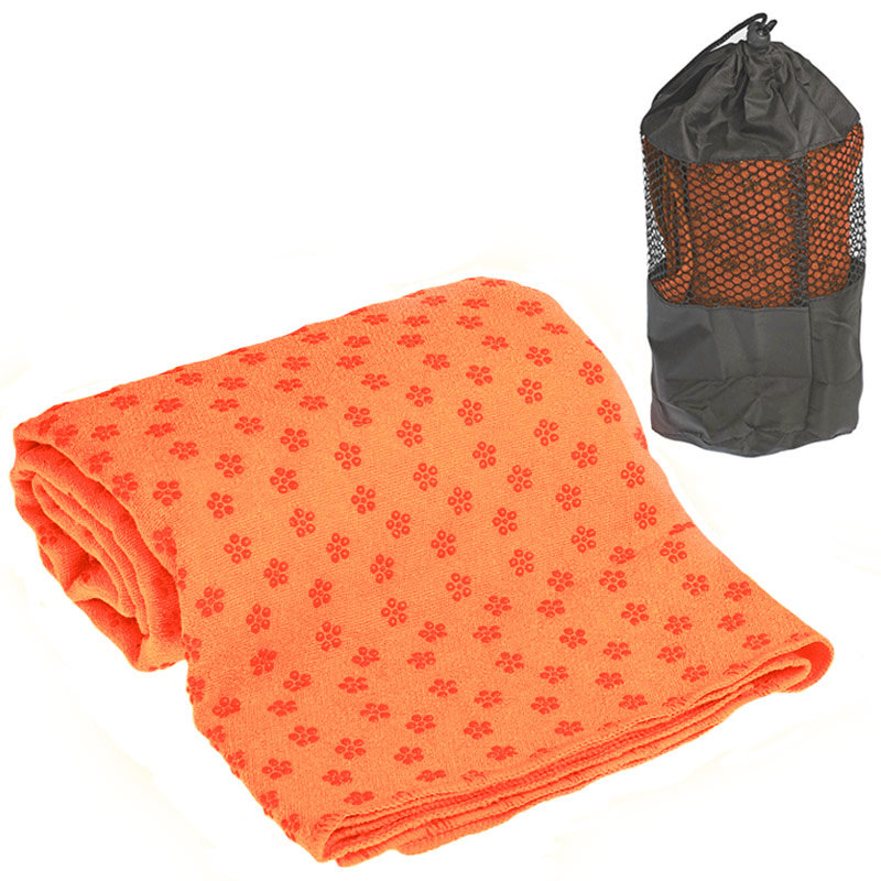 Полотенце для йоги оранжевое, 183 х 63 см