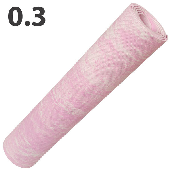 Коврик для йоги ЭВА 173*61*0,3 см (розовый Мрамор)