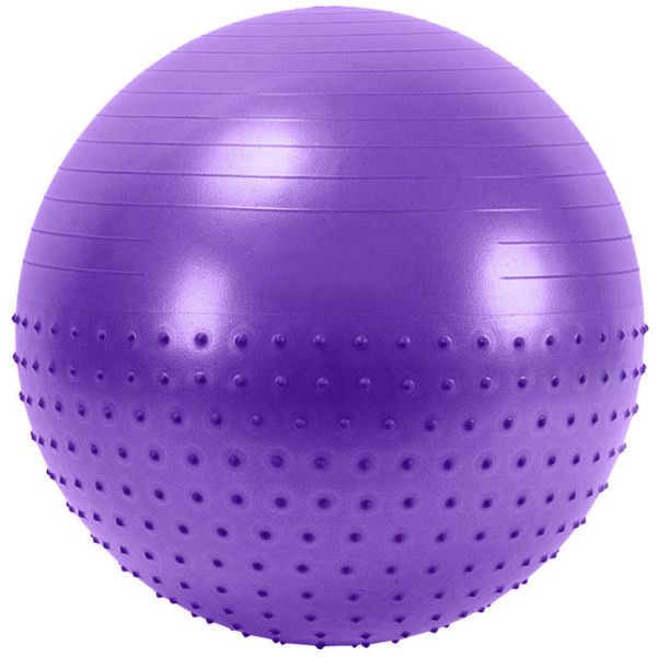 Мяч гимнастический Anti-Burst полу-массажный 65 см (фиолетовый)