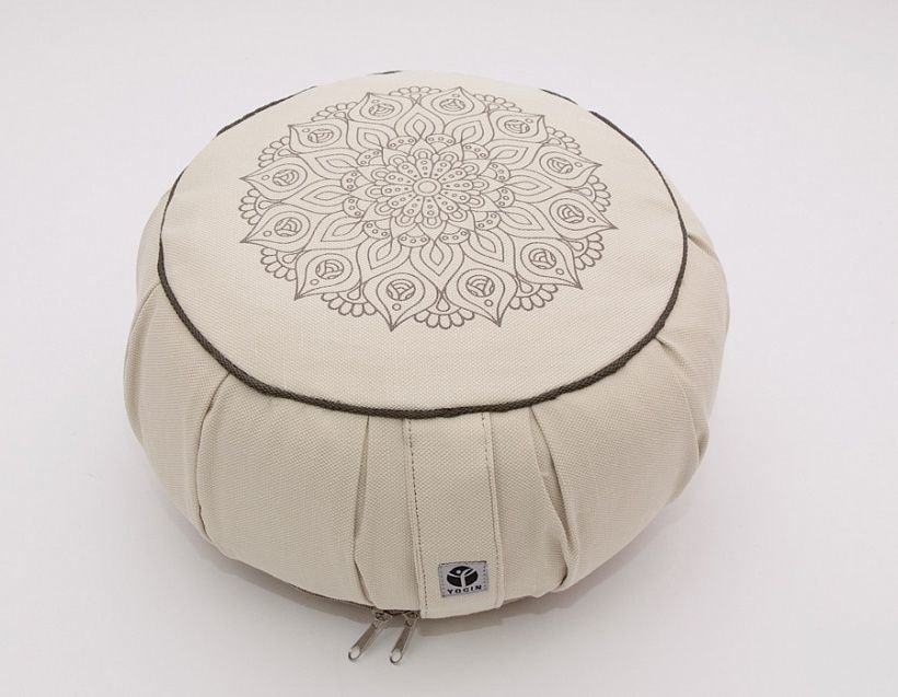 Подушка для медитации INDI круглая 35х15 см, бежевый
