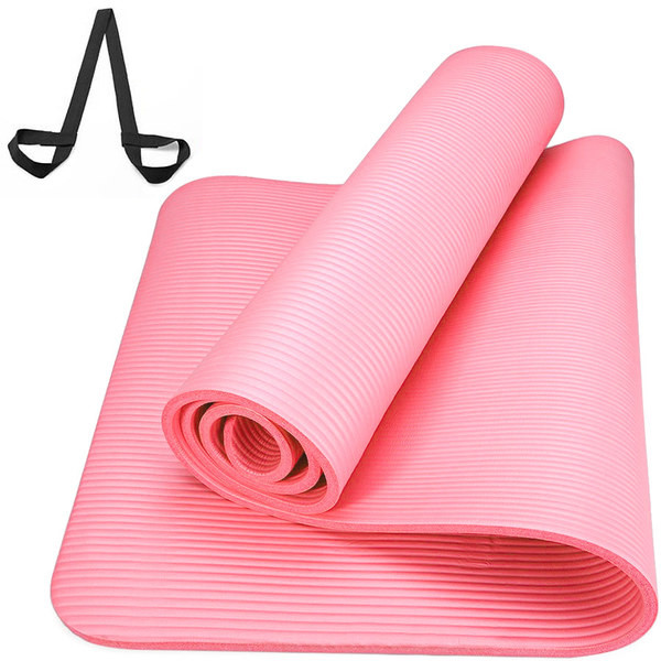 Коврик для йоги и фитнеса универсальный НБК 183*61*1 см (розовый)