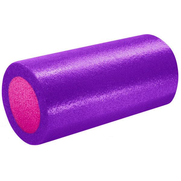 Ролик для йоги и пилатеса фиолетово/розовый 30х15см