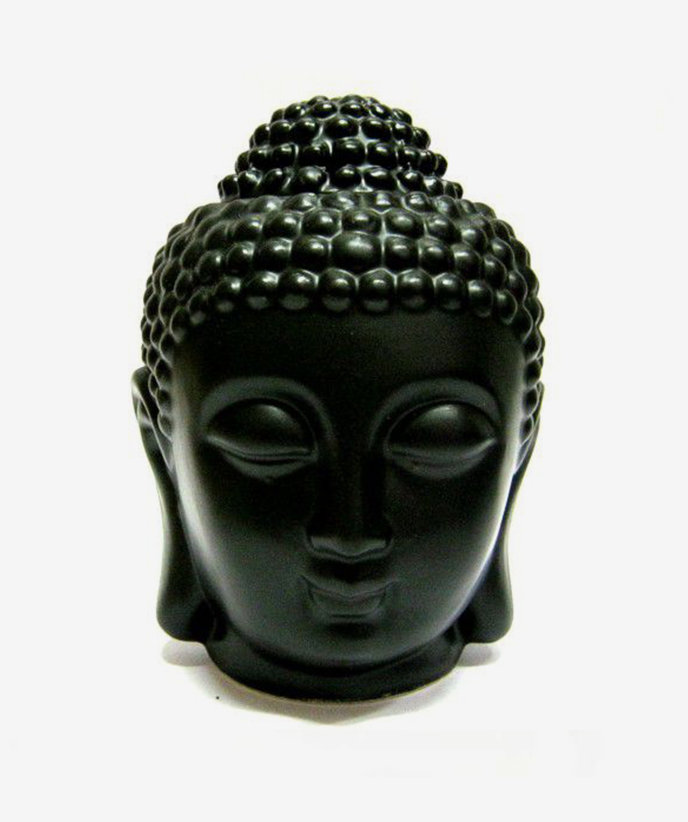 Аромалампа черная "Будда" 13 см керамика