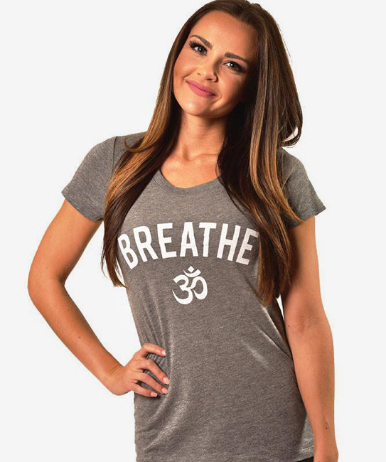 Футболка серая Breathe Grey, Funky Yoga