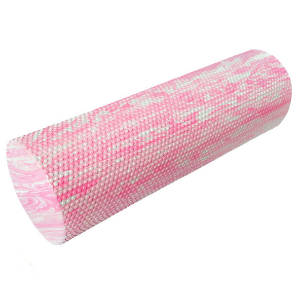 Ролик для йоги  (розовый гранит)  45x15 см
