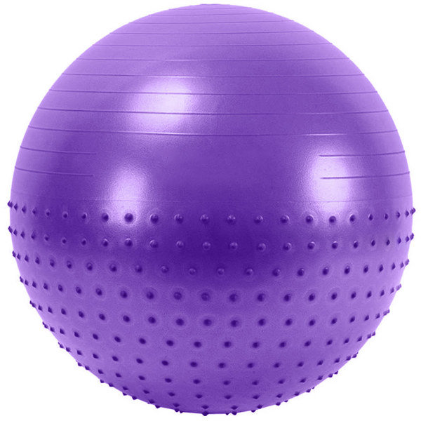 Мяч гимнастический Anti-Burst полу-массажный 55 см (фиолетовый)
