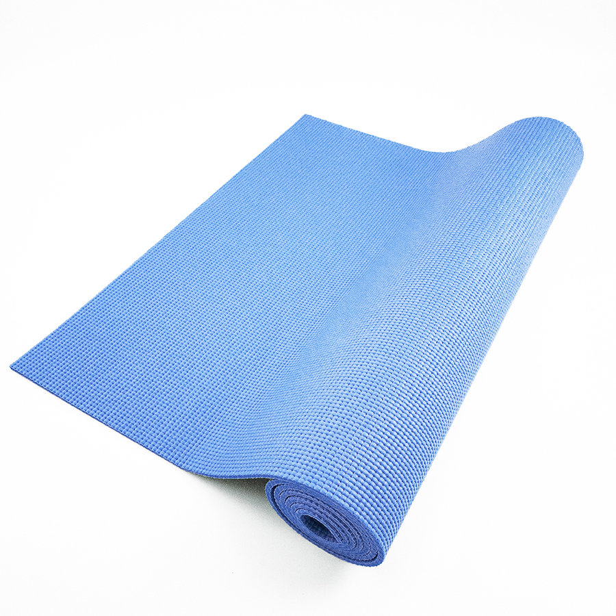 Коврик для йоги ПВХ 173Х61Х0,3 см голубой