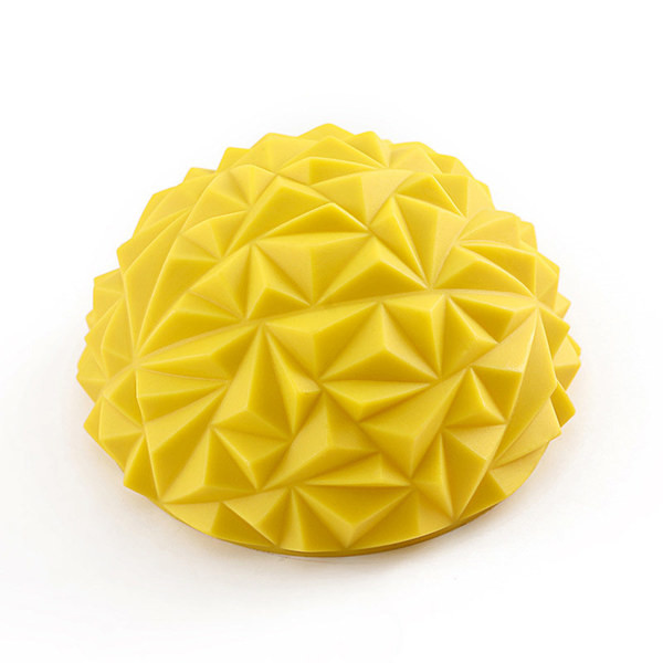 Полусфера массажная круглая надувная (желтая) (ПВХ) d-16,5см 