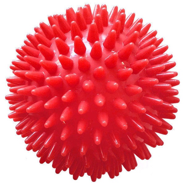 Мяч массажный красный полумягкий 9 см