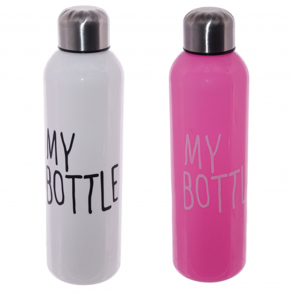 266770 Бутылка розовая "My bottle",  650 мл, L6,5 W6,5 H23 см