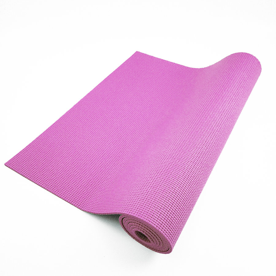 Коврик для йоги ПВХ 173х61х0,5 см, розовый