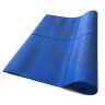 Коврик для йоги ПВХ 173Х61Х0,4 см синий с узором