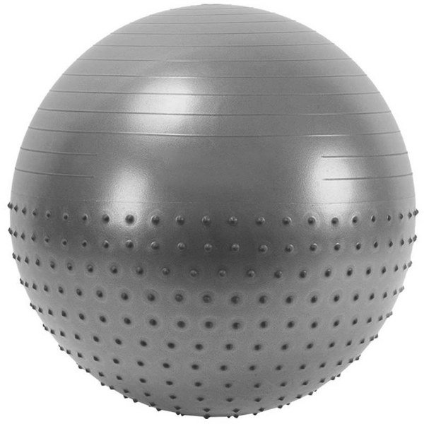 Мяч для йоги и пилатеса Anti-Burst полу-массажный 55 см (черный)
