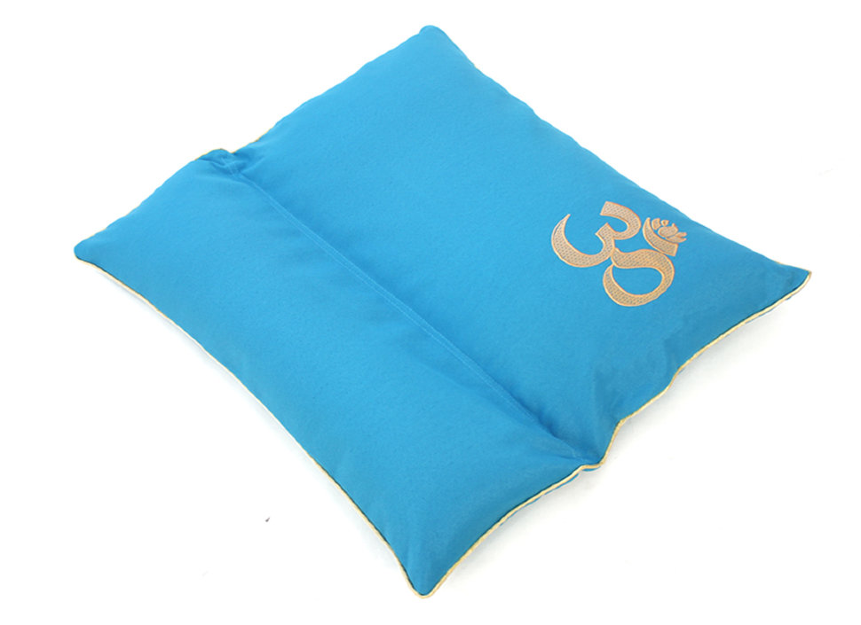 Подушка "Сурья" с валиком под шею голубой, 45х50 см