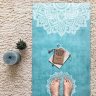 Коврик для йоги YogaDesignLab Travel Mat Mandala Turqoise (каучук, микрофибра) 1 мм