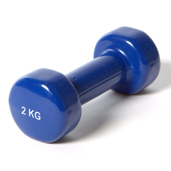 Гантель виниловая "York" 2.0 кг (синяя)