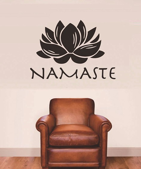 Наклейка виниловая Namaste #1, черная 100х70 см