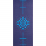 Коврик для йоги Leela темно-синий Янтра 183*60*0,45 см