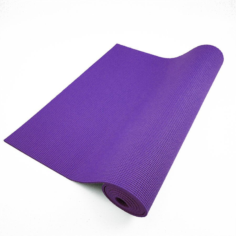 Коврик для йоги ПВХ 173х61х0,5 см, фиолетовый