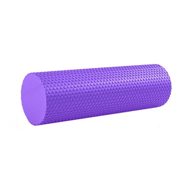 Ролик массажный для йоги (фиолетовый) 45х15см.