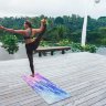 Коврик для йоги YogaDesignLab Travel Mat Serenity (каучук, микрофибра) 1 мм