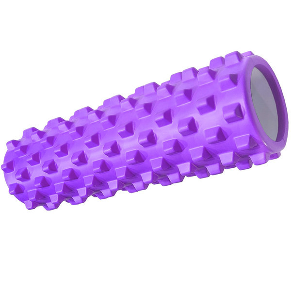Ролик для йоги (фиолетовый) 45х14см ЭВА/АБС