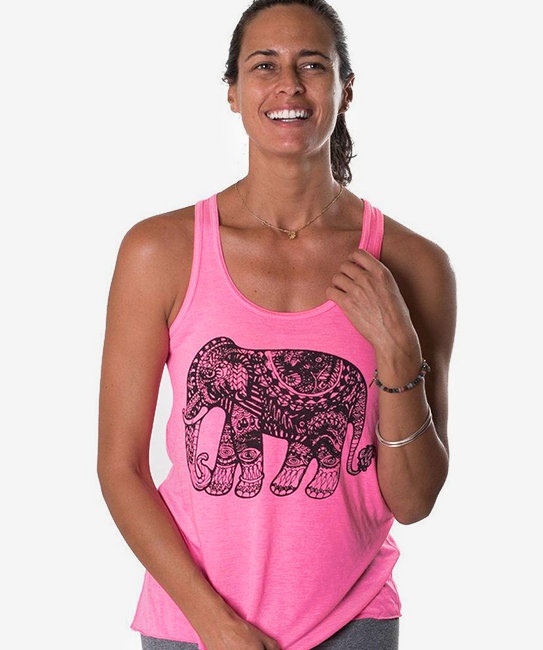 Майка Розовая Elephant Flowy, Funky Yoga