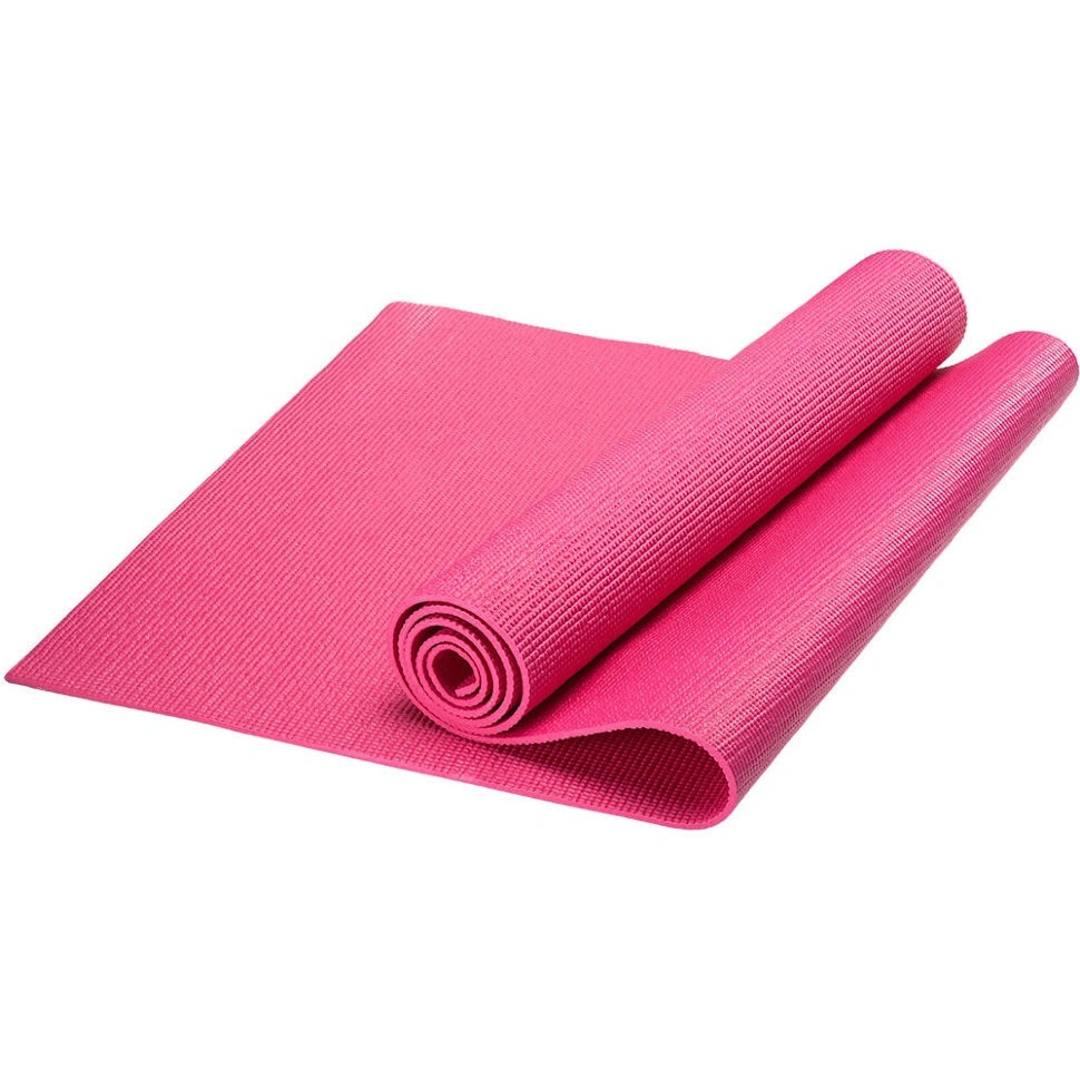 Коврик для йоги ПВХ розовый 173х61х0,3 см