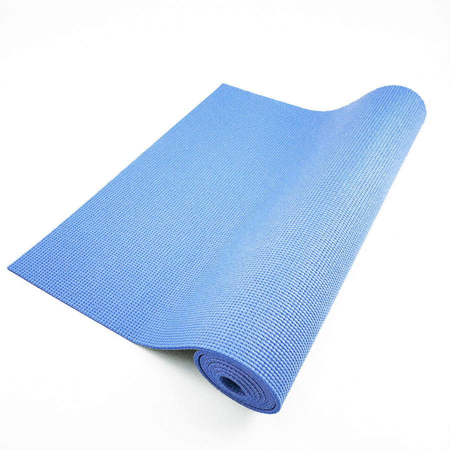Коврик для йоги ПВХ голубой 173х61х0,4 см