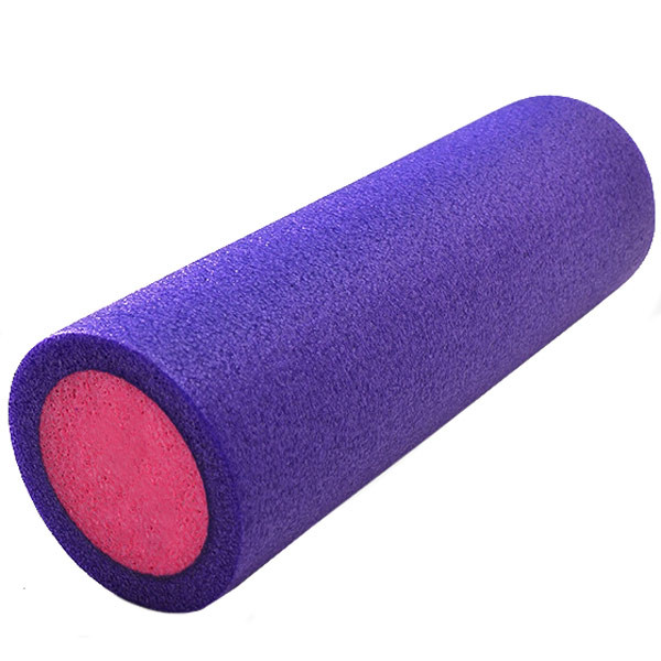 Ролик для йоги полнотелый 2-х цветный (фиолетово/розовый) 30х15см. (B34489)