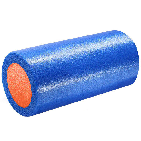 Ролик для йоги  2-х цветный (синий/оранжевый) 45х15см