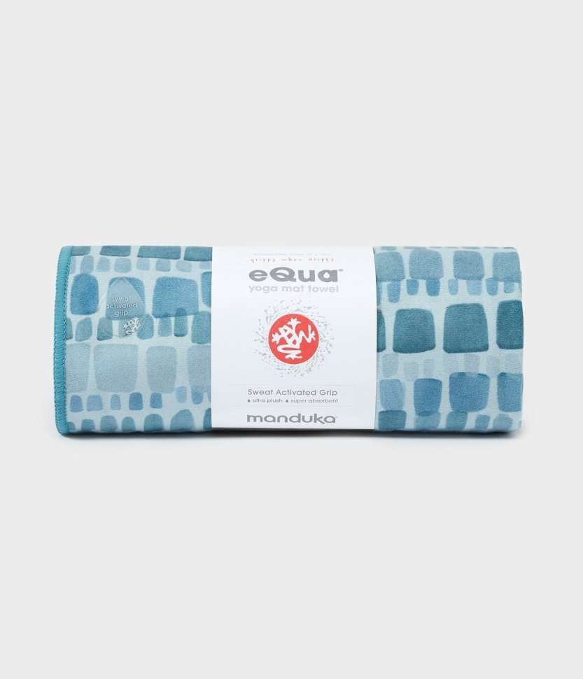 Полотенце для йоги Manduka eQua Mat Towel Hand Dye-Patina Squares, 67 x 182 см