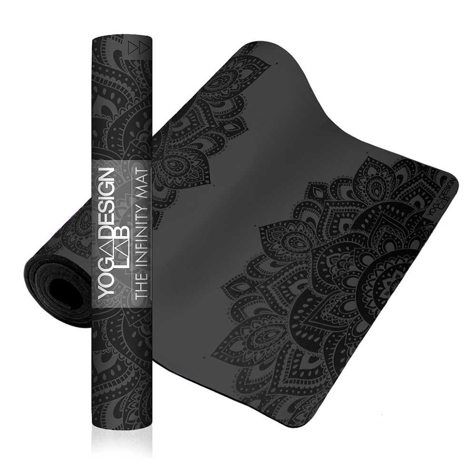 Коврик для йоги YogaDesignLab Infinity Mat  Mandala Charcoal (non-slip) 5 мм