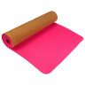 Коврик для йоги из пробки 183*61*0,6 см, розовый