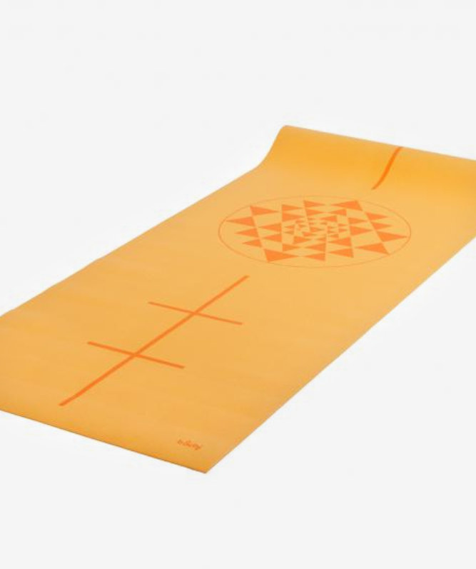 Коврик для йоги Leela Yan желтый 4мм