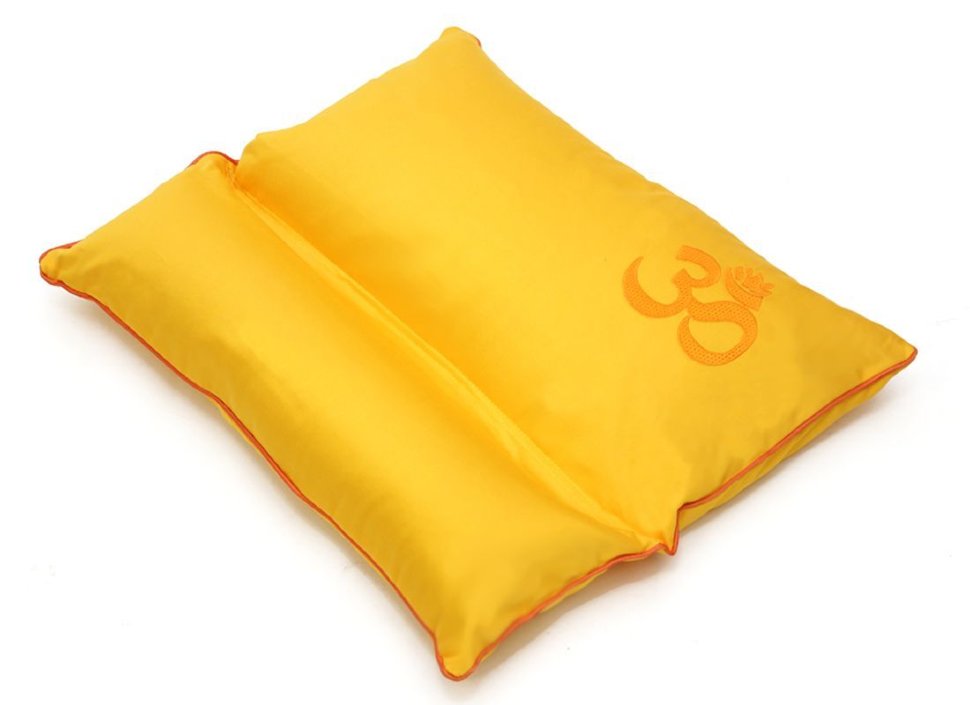 Подушка "Сурья" с валиком под шею 45*50 см желтый