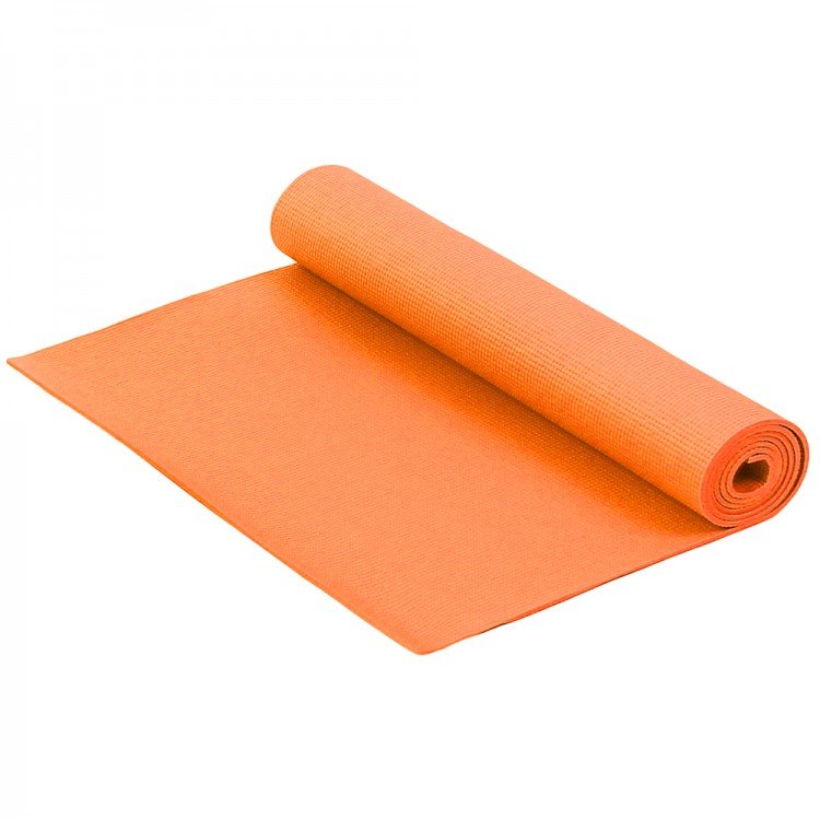 Коврик для йоги ПВХ 173х61х0,6 см (оранжевый)