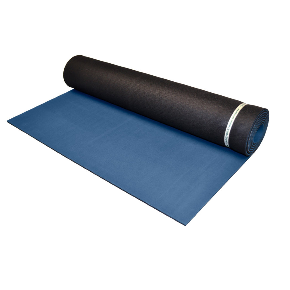 Коврик для йоги Jade Harmony Elite S, Темно-синий, Черный 5мм (180см)