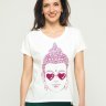 Женская футболка Buddha Love, молочный