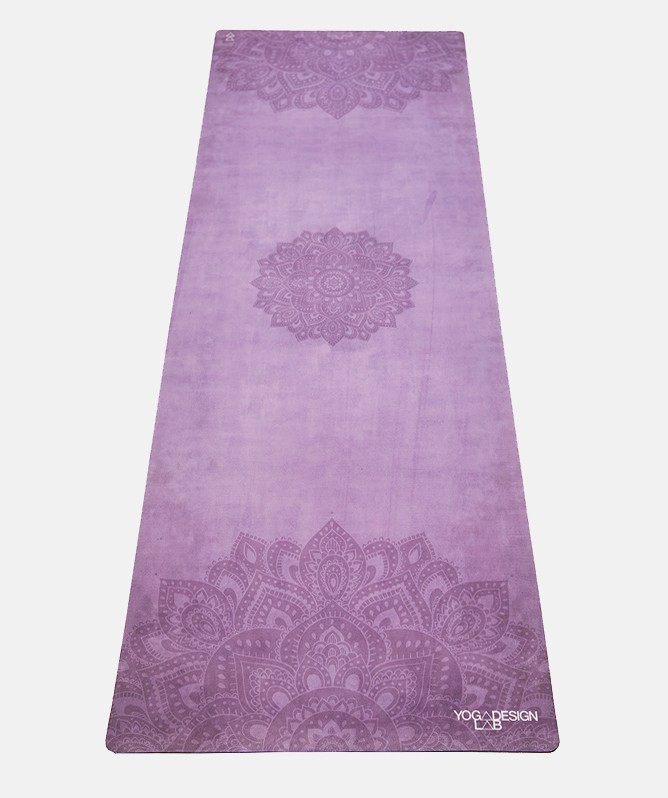 Коврик для йоги YogaDesignLab Commuter Mat Mandala Purple (каучук, микрофибра) 1,5 мм