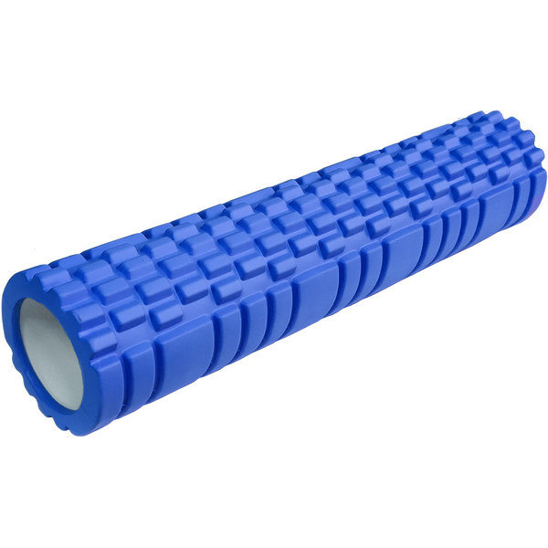 Ролик для йоги и пилатеса, массажный (синий 61х13,5 см ЭВА/АБС)